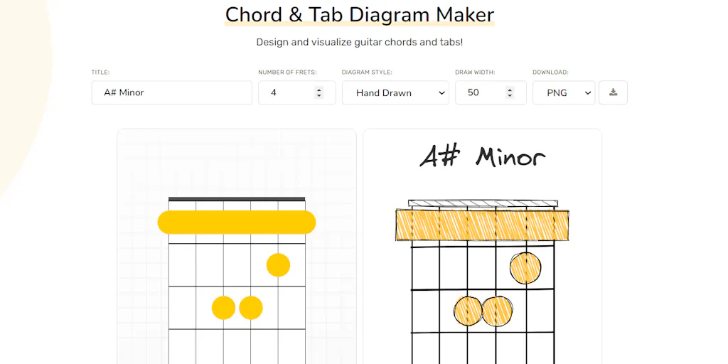 Frame Chording Guitar Chords Maker