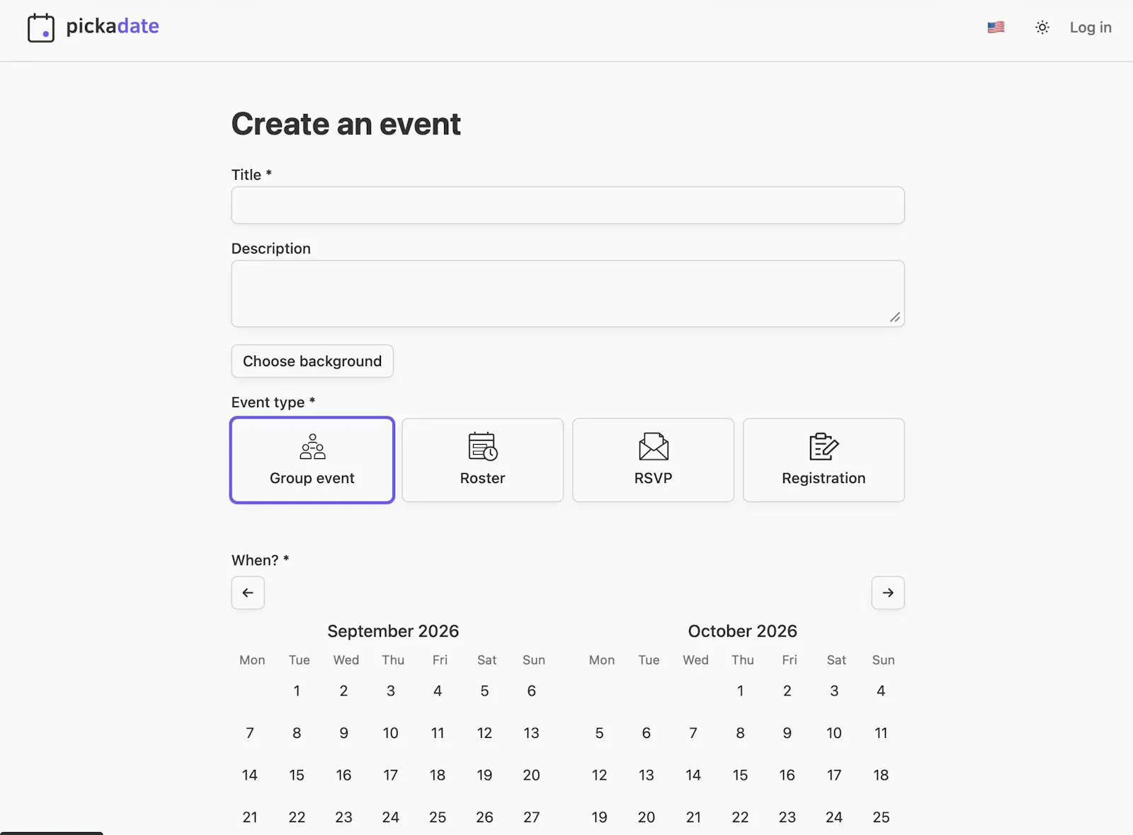 Pickadate screenshot 2