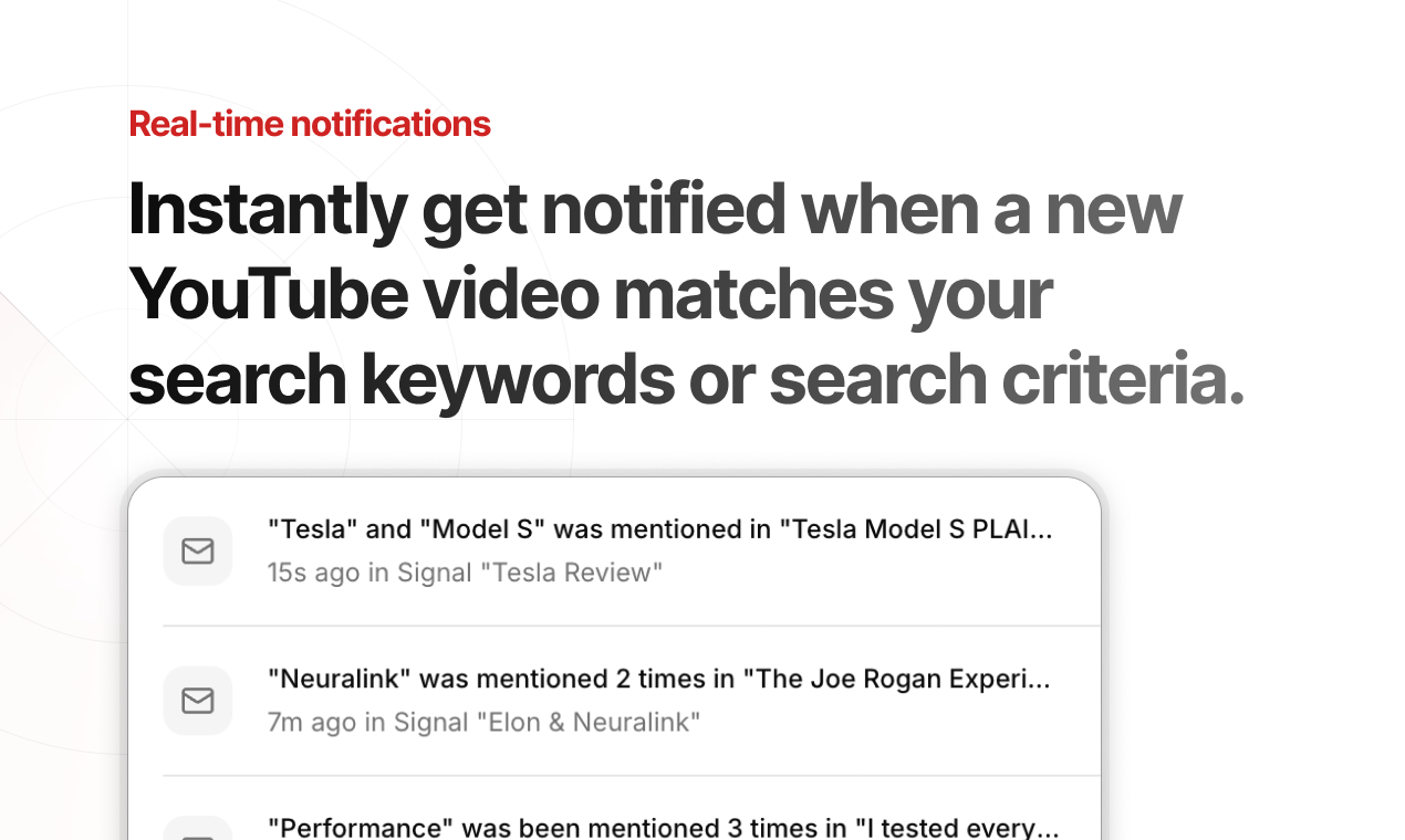 รับการแจ้งเตือนสำหรับคำหลักของ YouTube ที่กล่าวถึง media 3