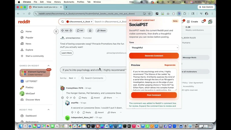 SocialPST screenshot 1 (video preview)