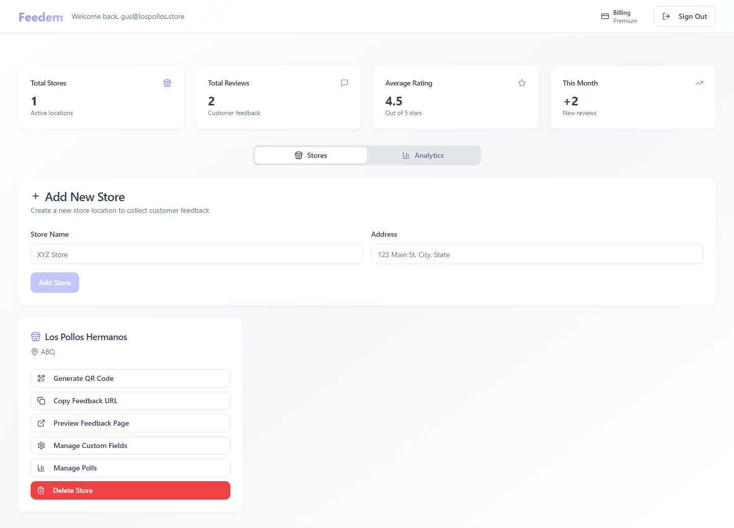 Feedem - Screenshot 2 showing product features and functionality