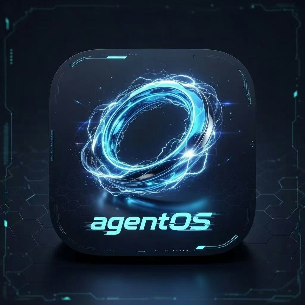 AgentOS - Product Hunt launch logo and brand identity