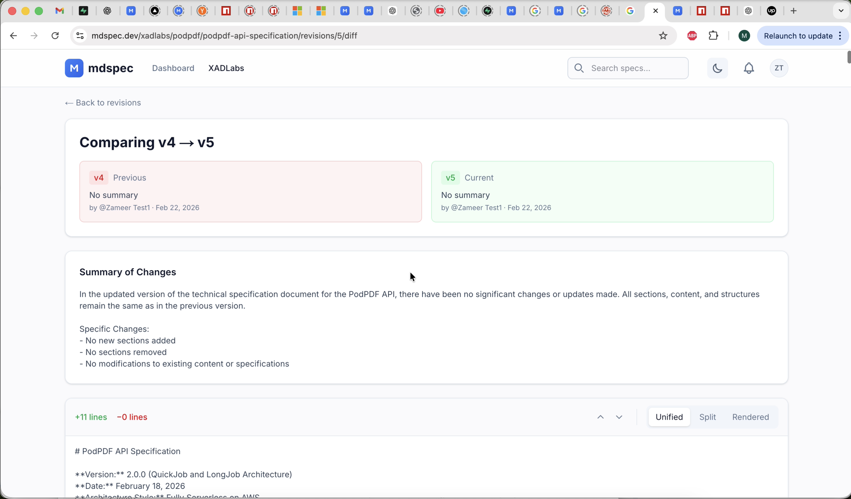 mdspec.dev - Screenshot 2 showing product features and functionality