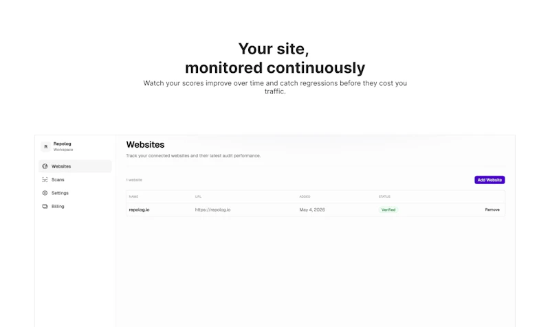 Repolog screenshot 3