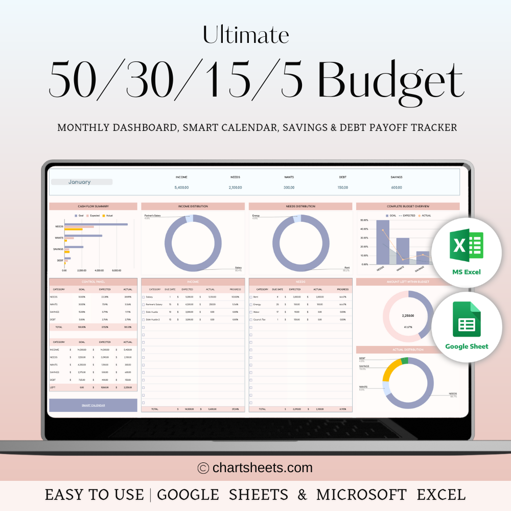 Monthly Budget Spreadsheet Template media 2