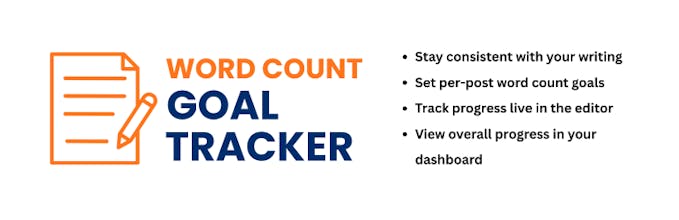 Word Count Goal Tracker for WordPress gallery image