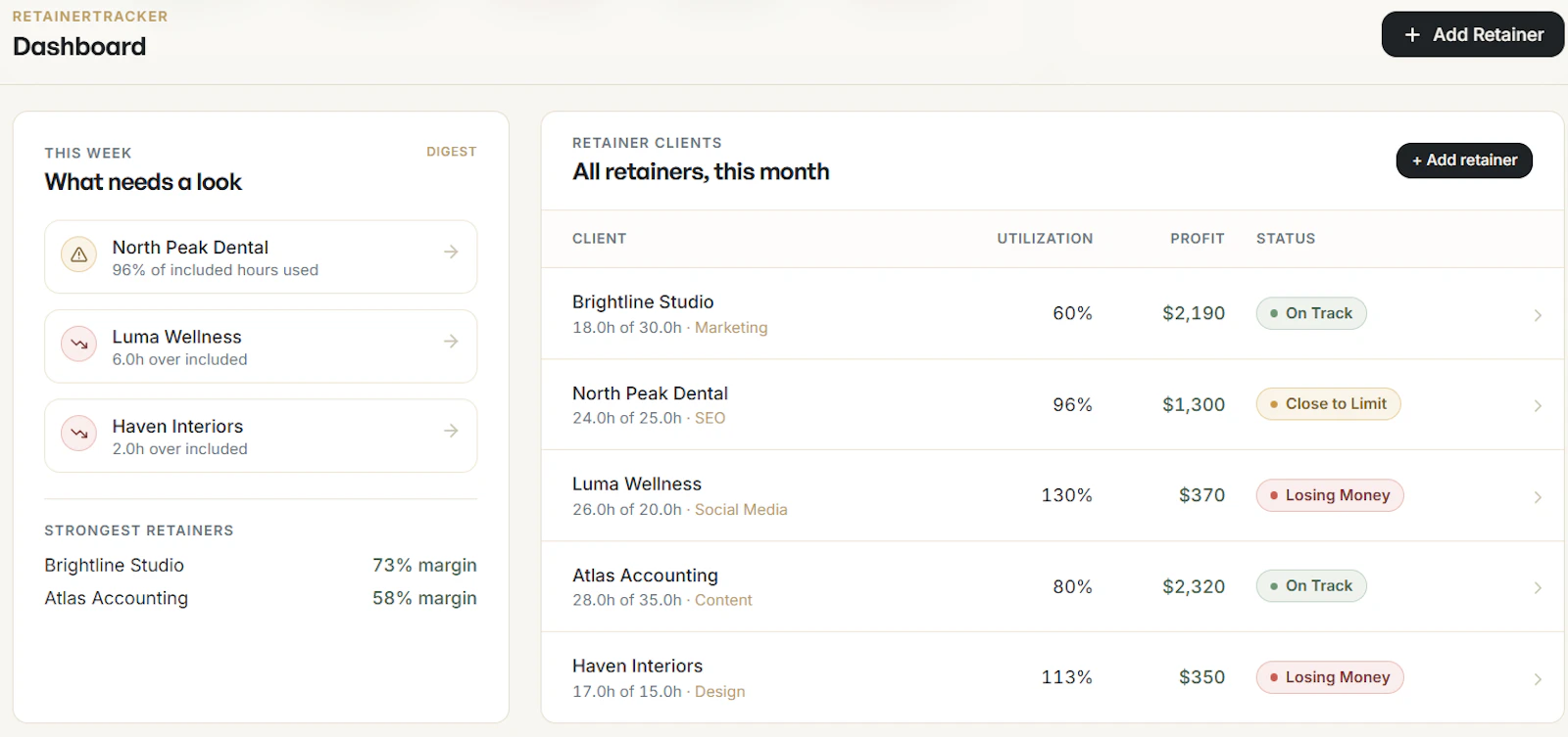 RetainerTracker screenshot 4