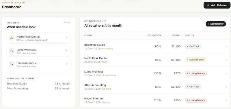 RetainerTracker screenshot 4