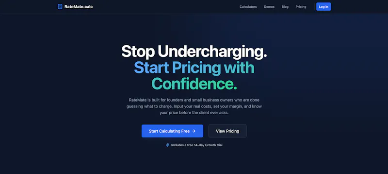 RateMate: A tool for Small Businesses screenshot 1