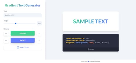 CSS Gradient Text gallery image