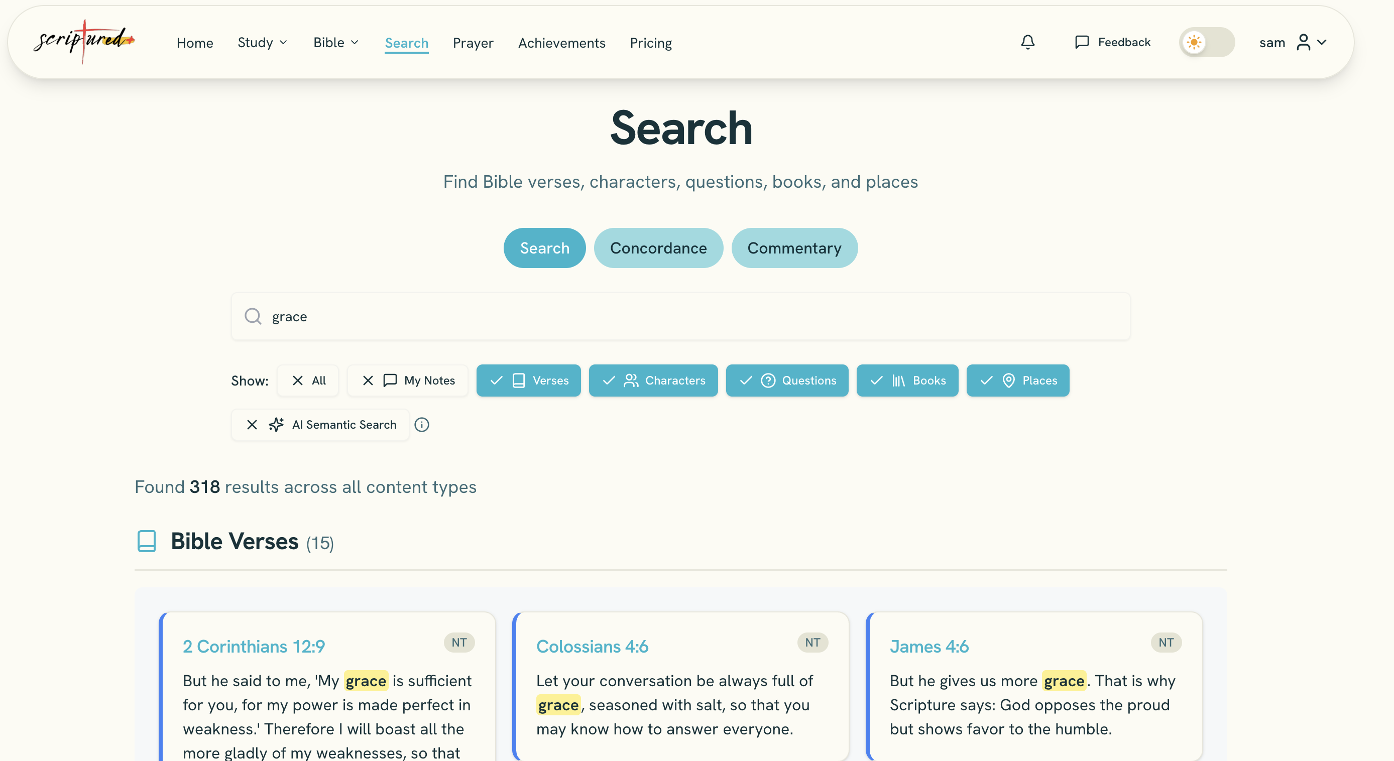 Scriptured - Screenshot 4 showing product features and functionality