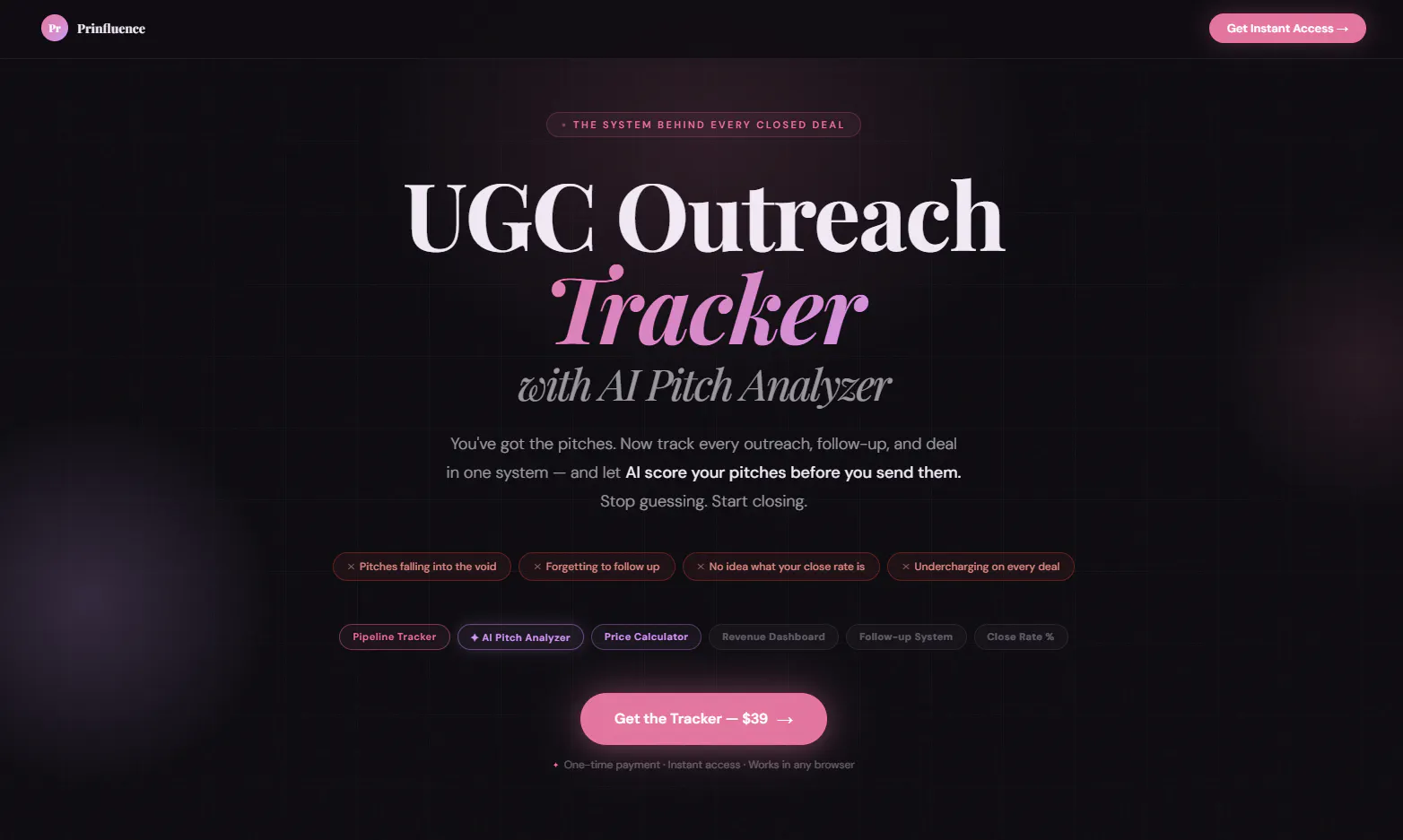 The Outreach Tracker — Prinfluence
