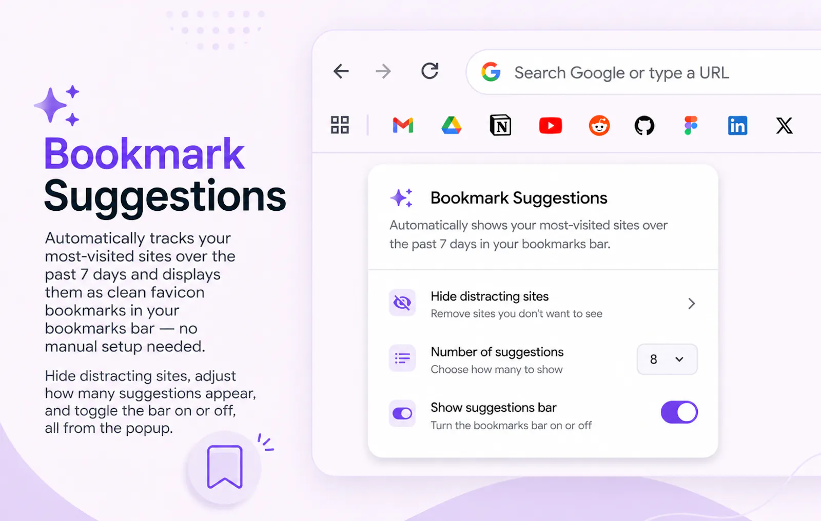 Bookmark Suggestions screenshot 1