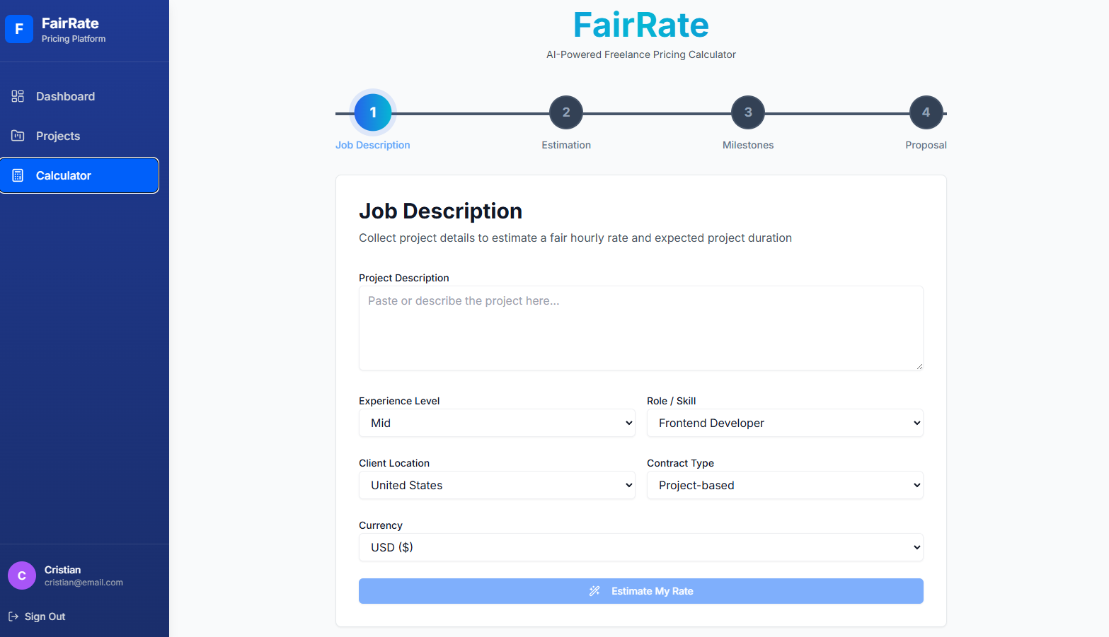 FairRate logo - Product Hunt launch