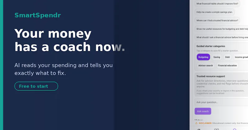 SmartSpendr screenshot 1
