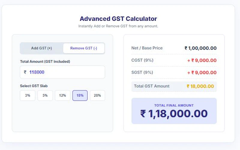 GST Calculator India screenshot 2