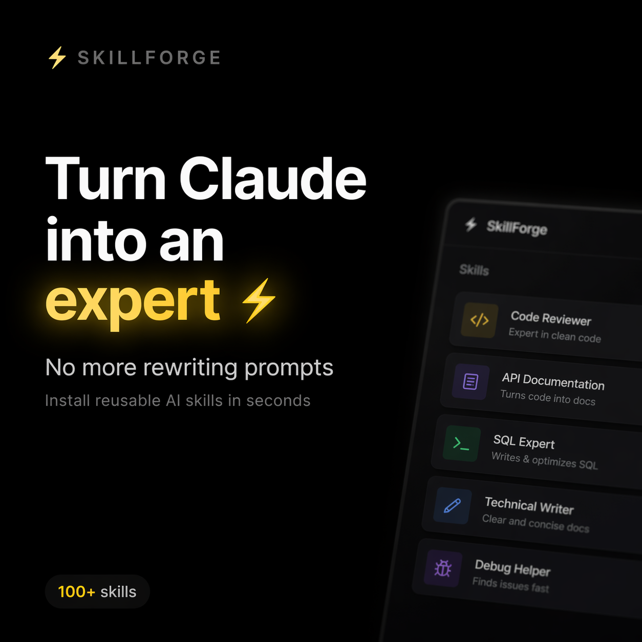 SkillForge  Install AI skills in seconds