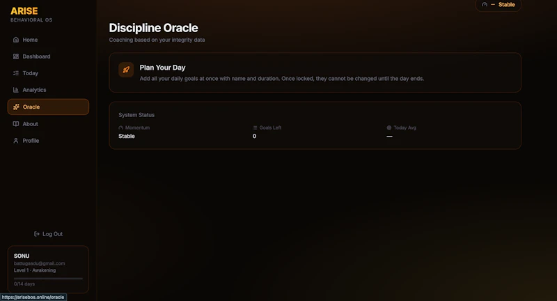 ARISE — Behavioral Operating System screenshot 8