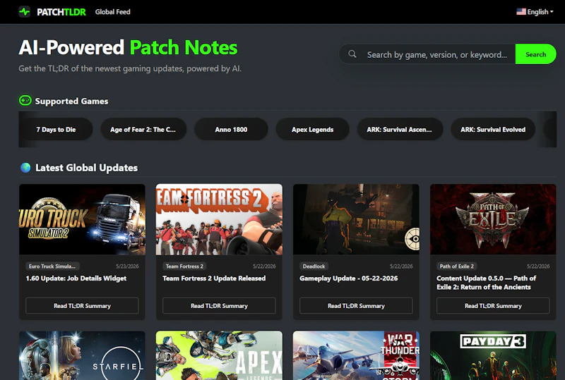 PatchTLDR screenshot 1