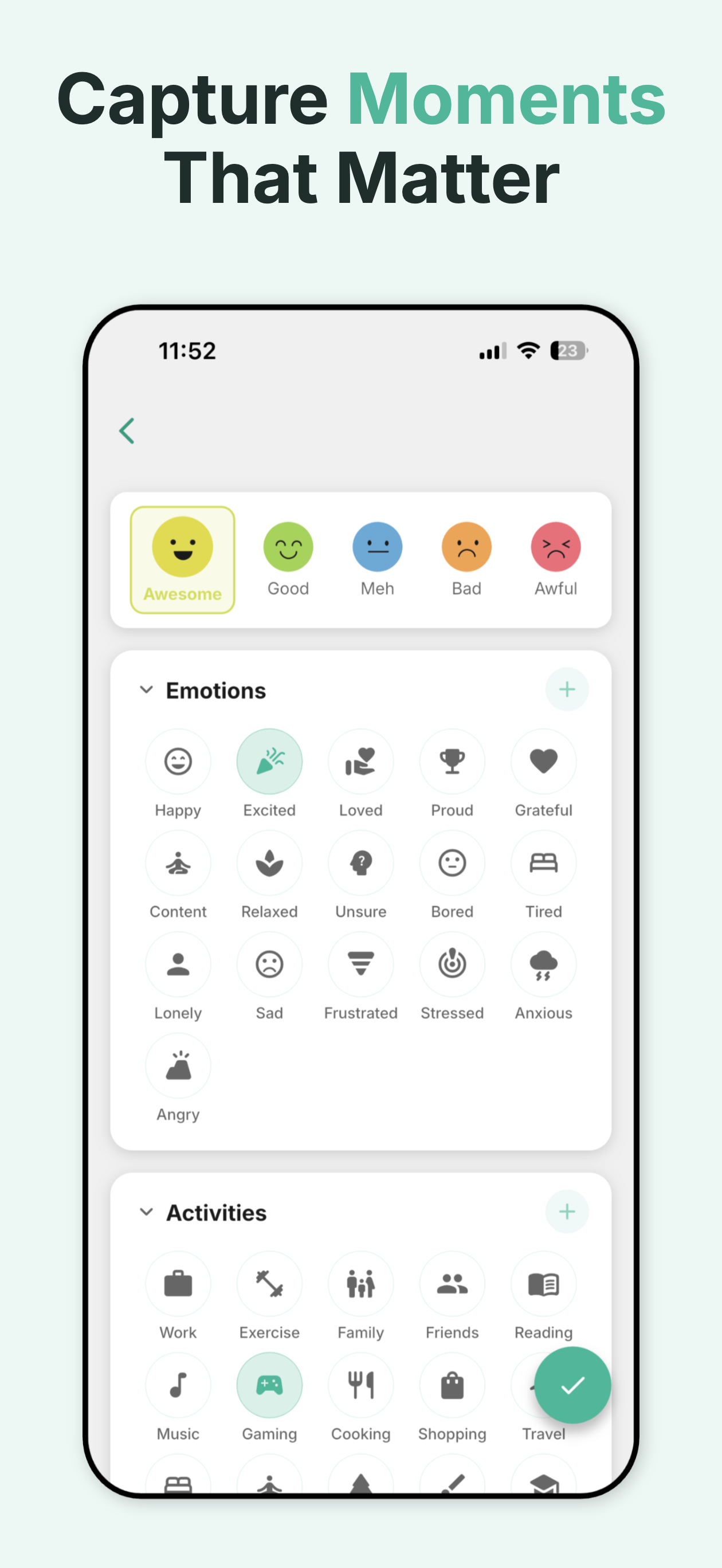 DearMood — Mood Tracker - Screenshot 3 showing product features and functionality