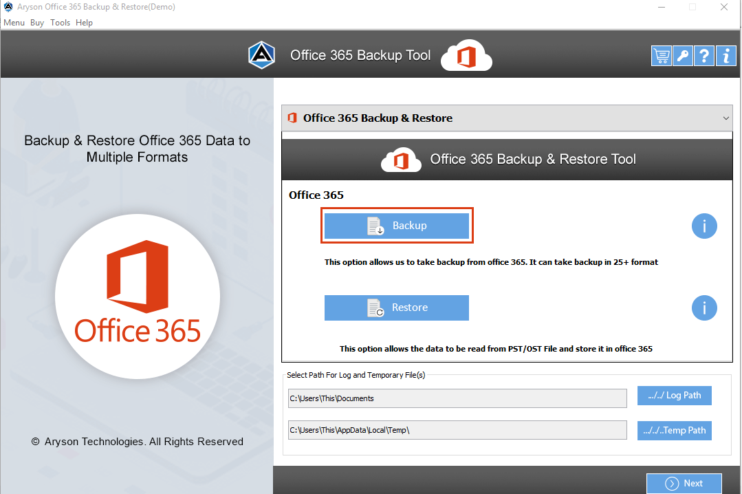 Office 365 إلى Office 365 Migration Tool media 3