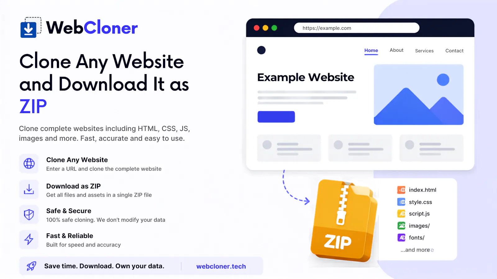 WebCloner screenshot 2