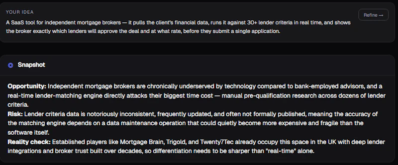 Is your idea worth building? Find out. screenshot 2