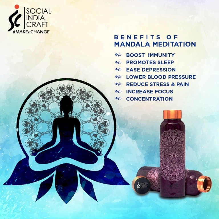 The Fusion: Mandala Copper Bottle gallery image