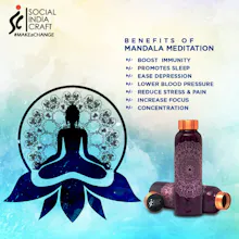The Fusion: Mandala Copper Bottle gallery image