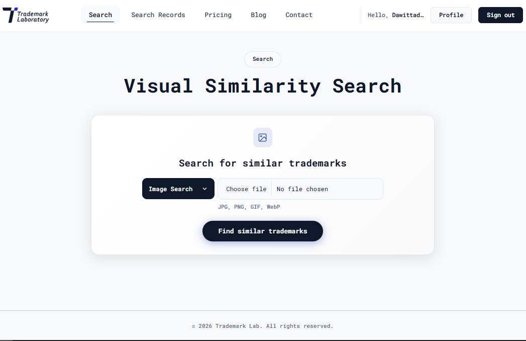 Trademark Lab - Screenshot 2 showing product features and functionality