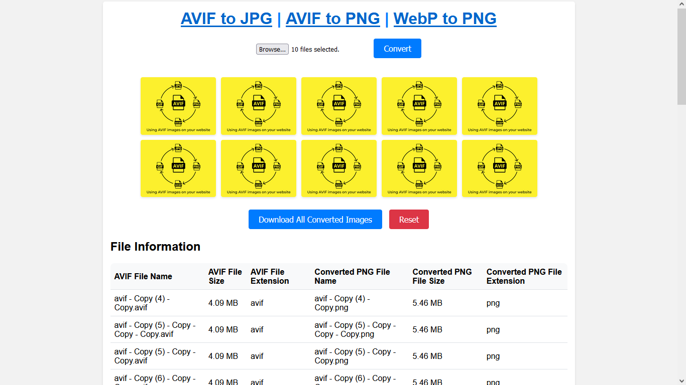 PNG 변환기에서 AVIF - AVIF를 비용이없고 대량으로 PNG 파일로 변환하십시오. 미디어 2