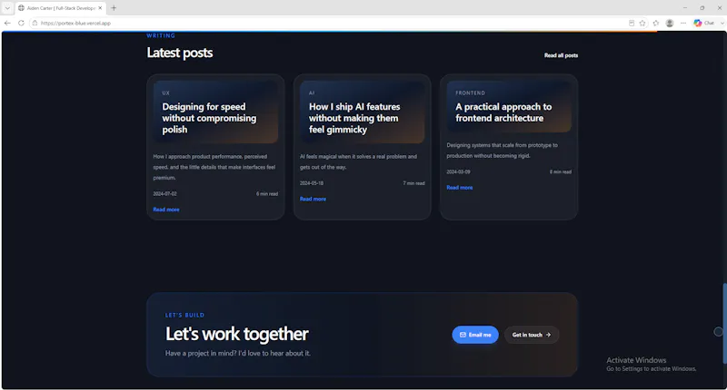 Premium Developer Portfolio Template screenshot 6