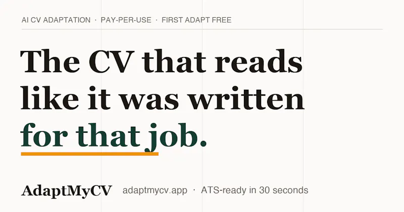 AdaptMyCV screenshot 1