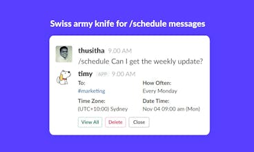 /schedule for Slack gallery image