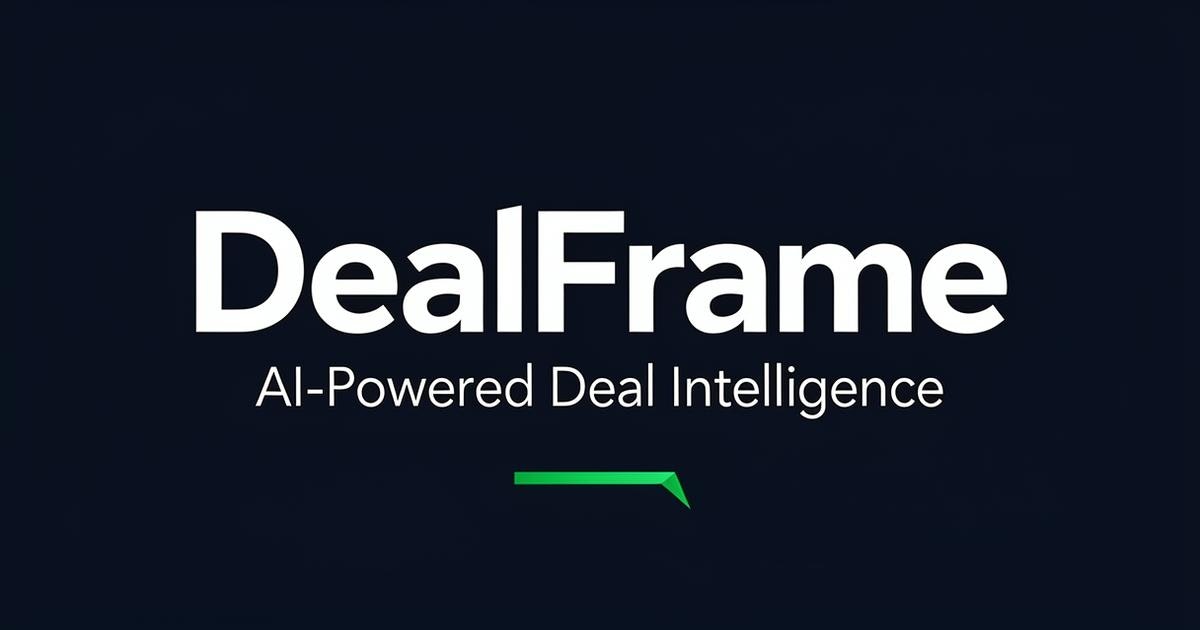 DealFrame - Main product screenshot demonstrating key features and user interface