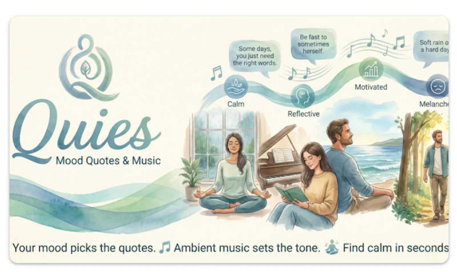 Quies — Mood Quotes & Music screenshot 7