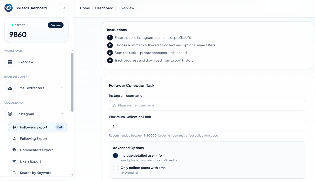 IG Follower Export Tool - SoLeads.ai gallery image