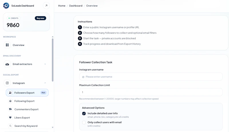 IG Follower Export Tool - SoLeads.ai screenshot 4