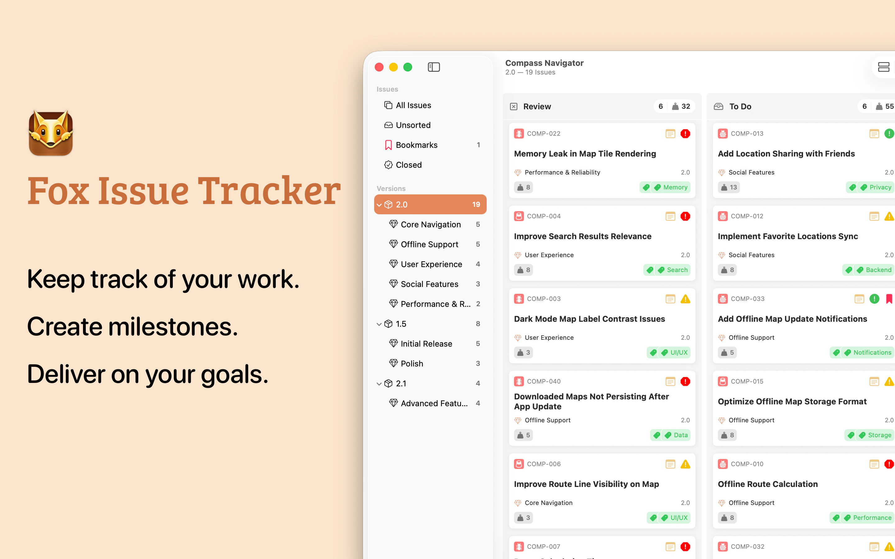 startuptile Fox Issue Tracker 4-Track plan and release.