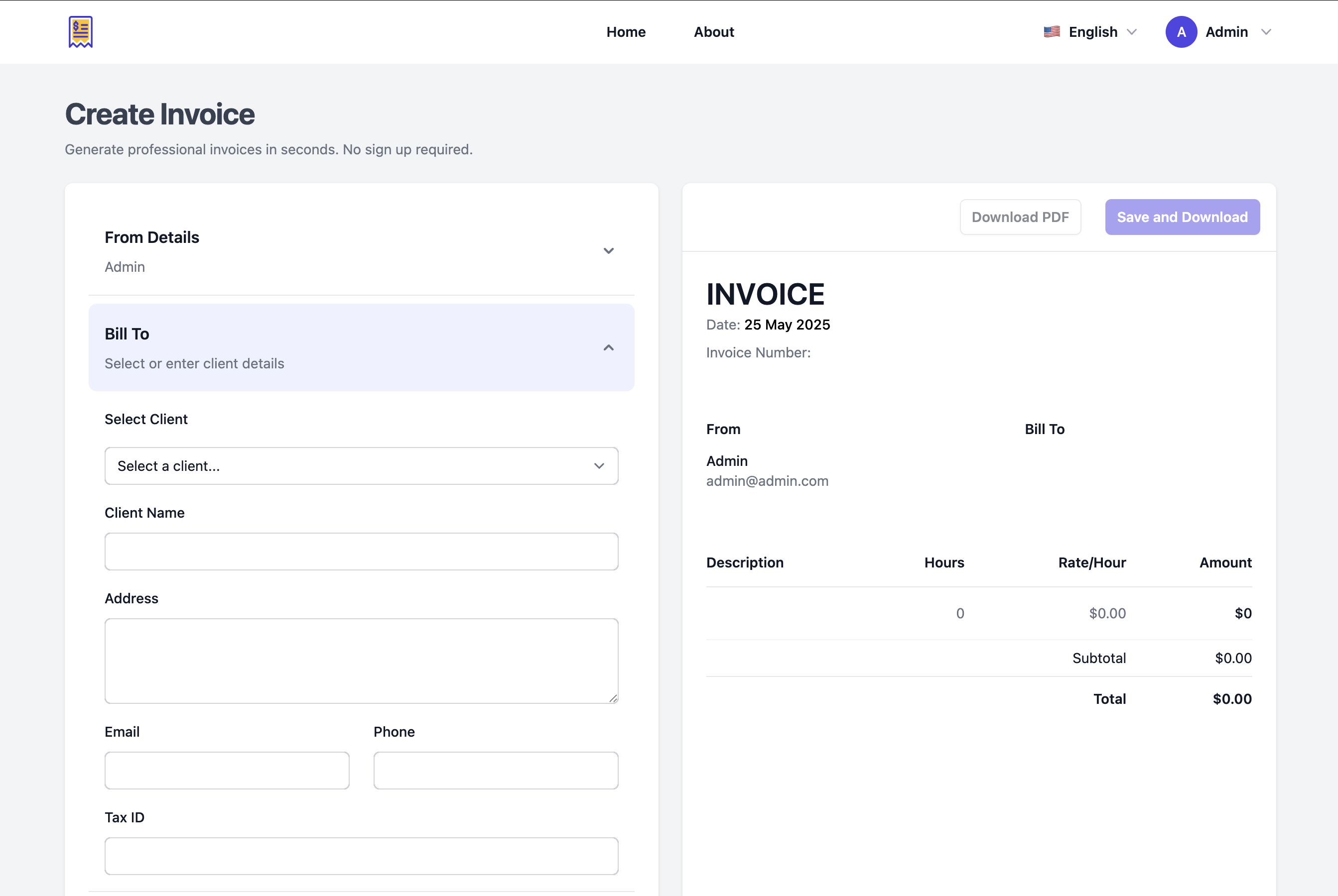 Plaininvoice - Самый простой генератор счетов на земле медиа 3