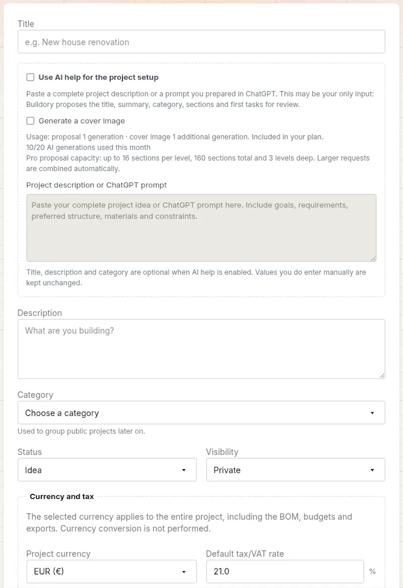 Buildory screenshot 2