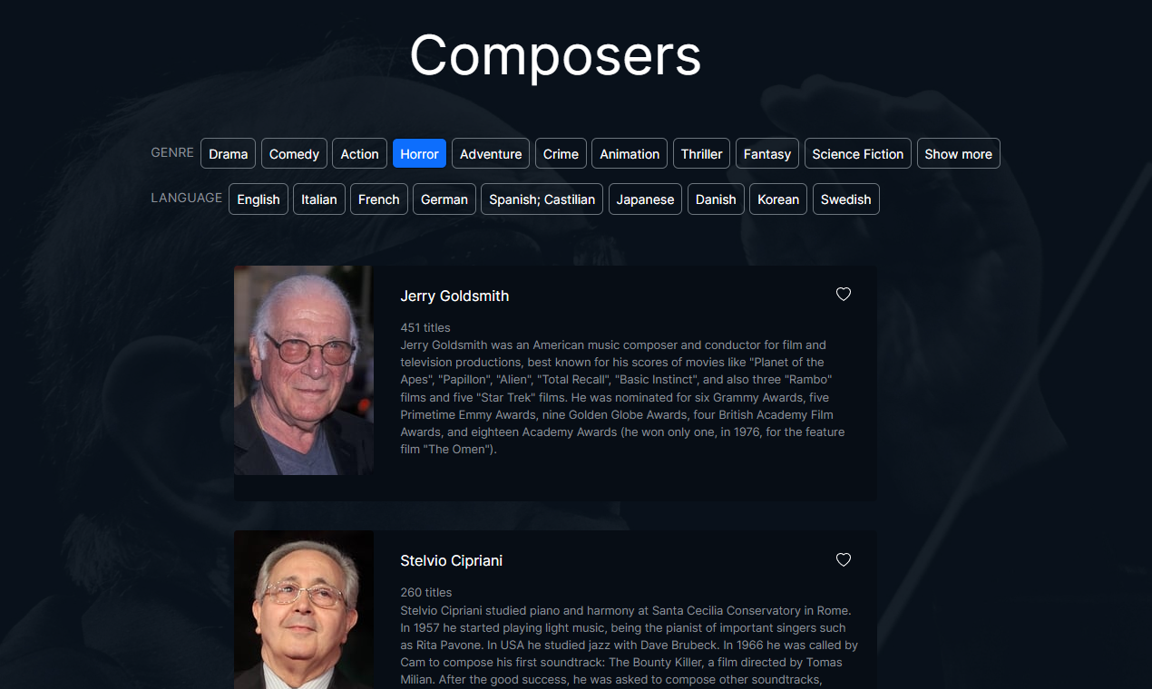 Flix Music - お気に入りの映画から作曲家や音楽ストーリーを発見してくださいメディア3