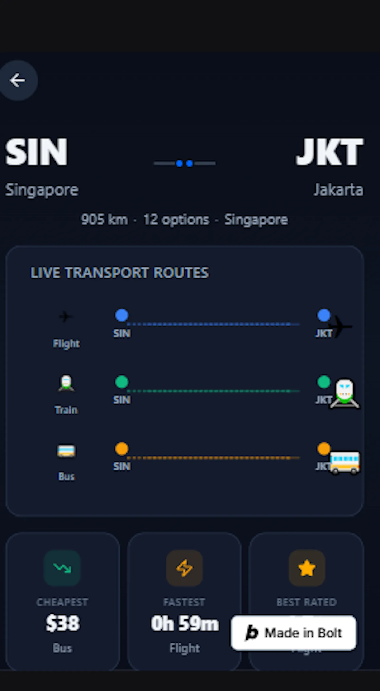 Transitcompare screenshot 2