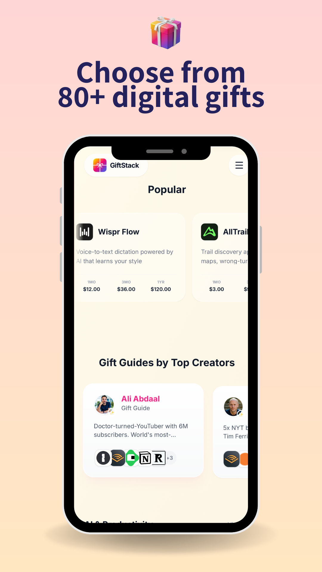 GiftStack - Screenshot 2 showing product features and functionality