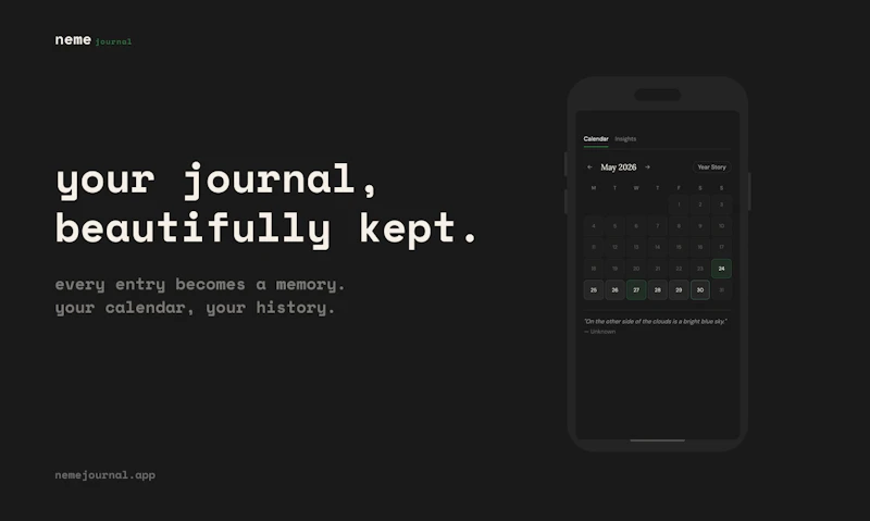 Neme Journal — Your  Slow daily journal screenshot 3