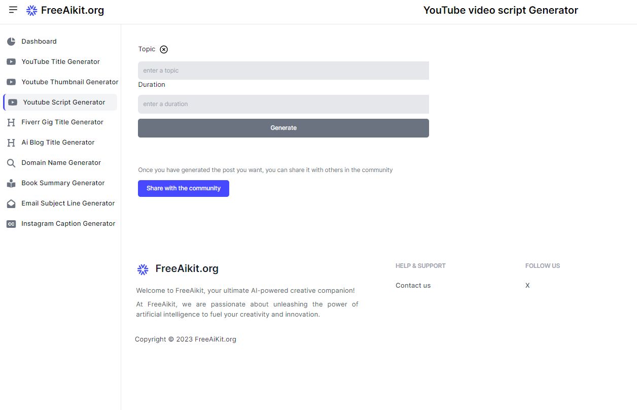 FreeAikit.org - अंतहीन रचनात्मक पीढ़ी के लिए आपका ऑल-इन-वन समाधान मीडिया 3
