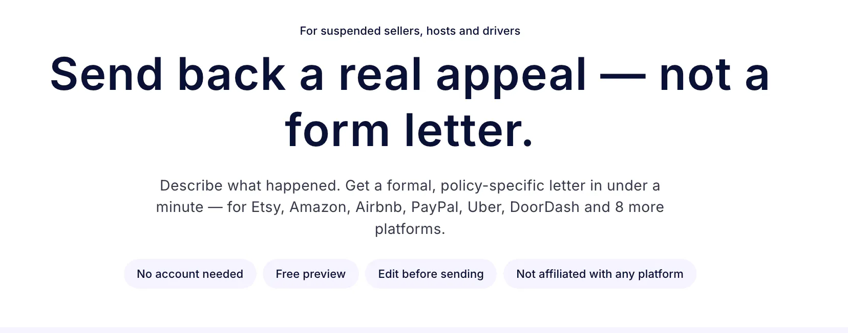 Reinstated: Etsy & Airbnb Appeals gallery image