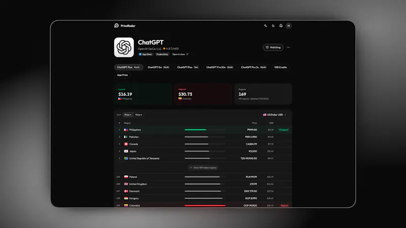 PriceRadar screenshot 1