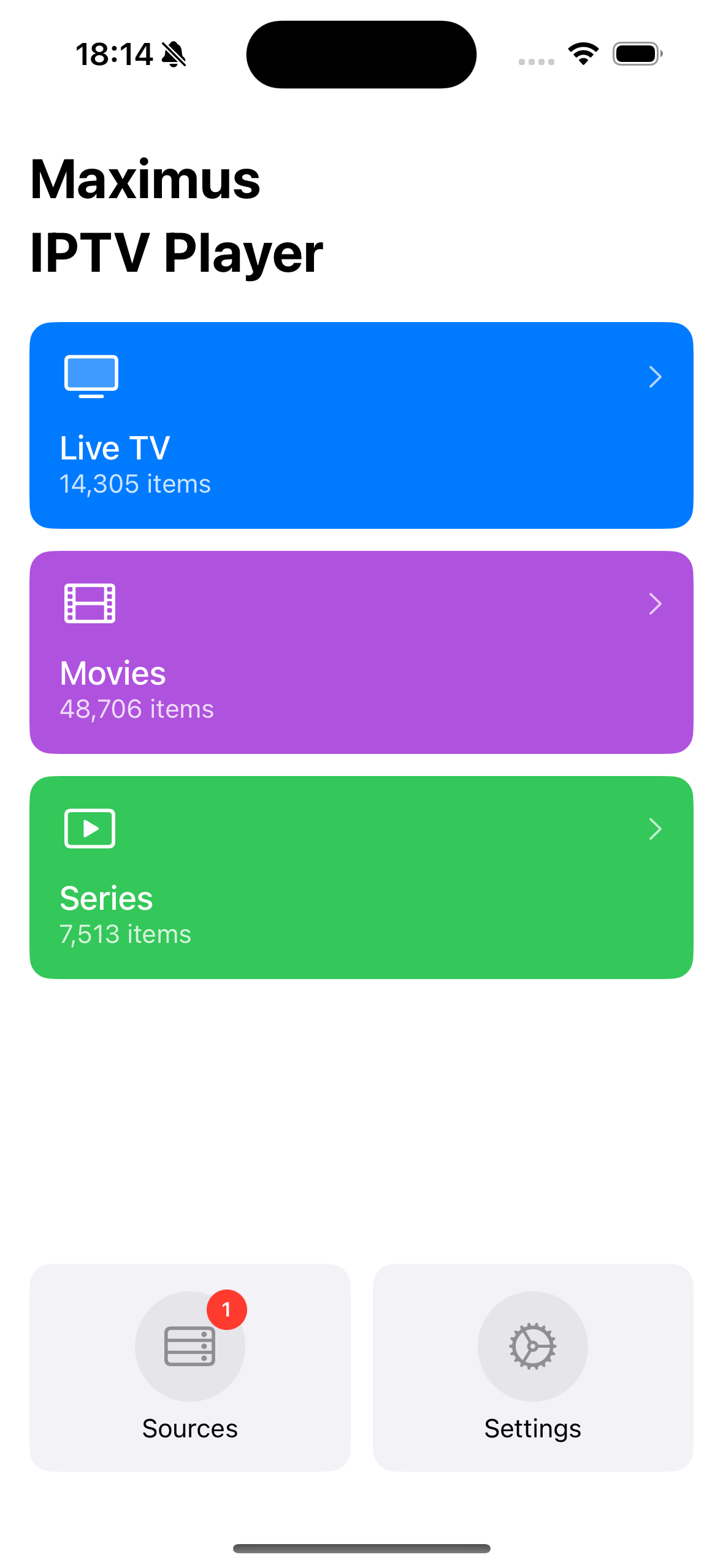 Player di Maximus IPTV - Il miglior lettore IPTV gratuito per iOS: supporto API M3U e Xtream media 2