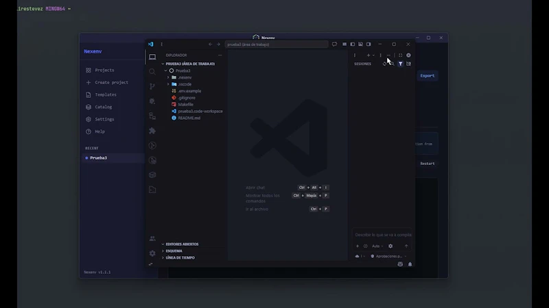 Nexenv – Dev Environment Manager screenshot 1 (video preview)